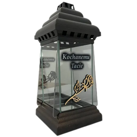 ZNICZ KAPLICZKA RÓŻA ,,KOCHANEMU TACIE"- 407 ( 1 szt. )