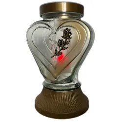 ZNICZ SOLARNY SERCE Z RÓŻĄ - 255 ( 1 szt. )