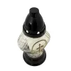 066-znicz czarny ze złotym krzyżem od góry 1 sztuka