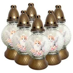 015-znicze złote z małymi kotkami opakowanie