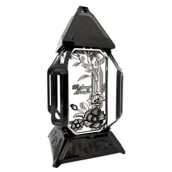 2271-kapliczka czarna ze srebrnym napisem Kochanej prawa strona 1 sztuka