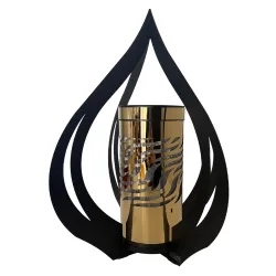 2382-znicz solarny złoty płomyk duży 1 sztuka