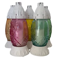 928-znicze jajka małe kolorowe 5 sztuk