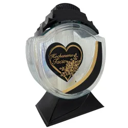 2069-znicz czarny z napisem Kochanemu Tacie prawa strona 1 sztuka