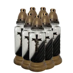 109-znicz złoty z krzyżem opakowanie