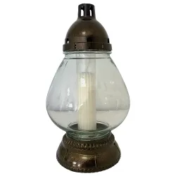 2020-znicz szklany złoty przezroczysty 1 sztuka