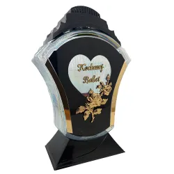 2070-znicz tęczowy ze złotym napisem Kochanej Babci 1 sztuka