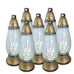 918-znicz szklany jajko złote opakowanie