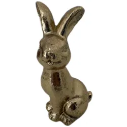 ZAJĄCZEK CERAMICZNY ZŁOTY ( 1 szt. )