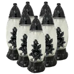 244-znicz z czarną różą opakowanie 1 sztuka