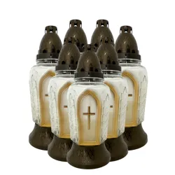 041-znicz złoty z krzyżykiem opakowanie