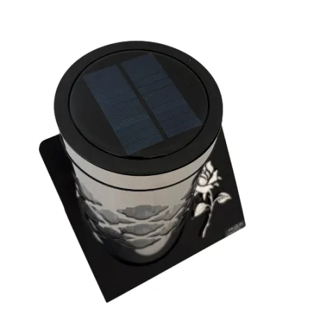 2379-znicz solarny owal paris srebrny od góry 1 sztuka
