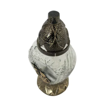 121-mały znicz złoty z różą góra 1 sztuka