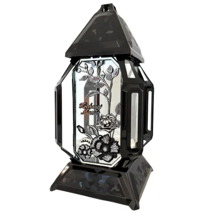 2271-kapliczka czarna ze srebrnym napisem Kochanej mamie lewa strona 1 sztuka