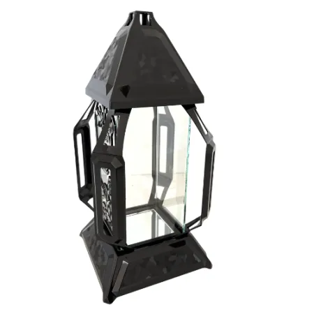 2271-kapliczka czarna ze srebrnym napisem Kochanej mamie od tyłu 1 sztuka