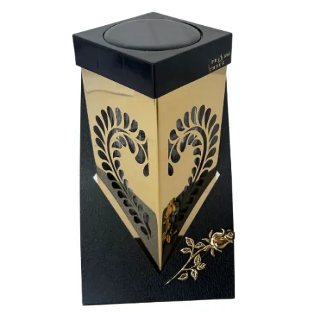 2379-złoty znicz solarny anielski płomień 1 sztuka