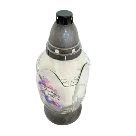 061-znicz srebrny z napisem Kochanej mamie od góry 1 sztuka