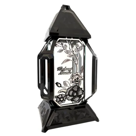 2271-kapliczka czarna ze srebrnym napisem Kochanej prawa strona 1 sztuka