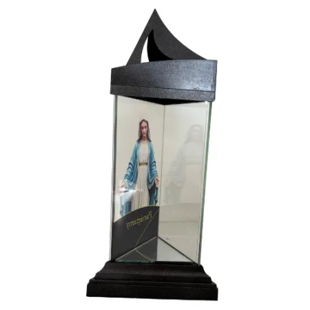 2173-kapliczka szklana z Maryją prawy bok 1 sztuka