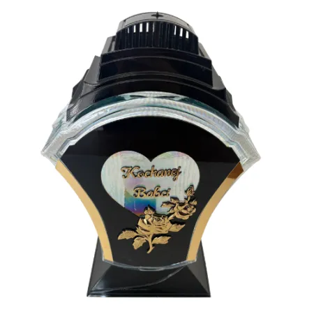 2070-znicz tęczowy ze złotym napisem Kochanej Babci 1 sztuka