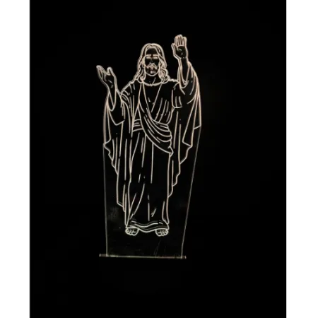 517-znicz led Jezus biały przód 1 sztuka