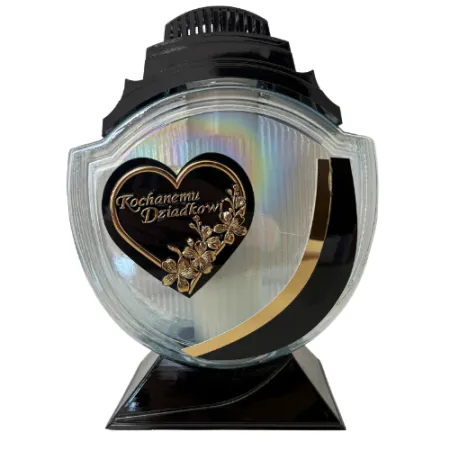 2069-znicz czarny z napisem Kochanemu Dziadkowi przód 1 sztuka