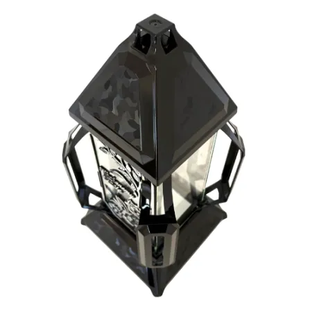 2271-kapliczka czarna ze srebrnym napisem Kochanemu tacie od góry 1 sztuka