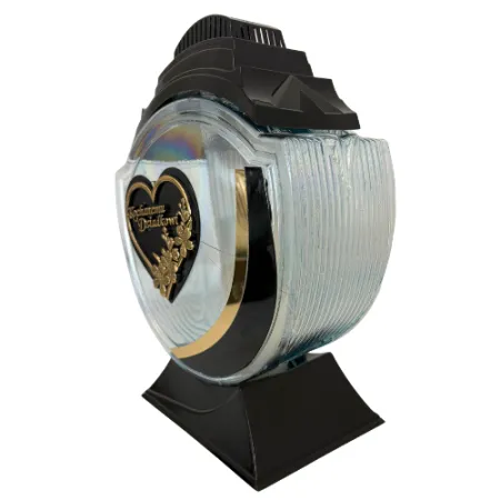 2069-znicz czarny z napisem Kochanemu Dziadkowi lewa strona 1 sztuka