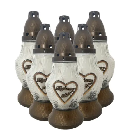 144-znicz złote serce z napisem kochamy opakowanie