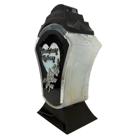 2070-znicz tęczowy ze srebrnym napisem Kochamy Pamiętamy 1 sztuka