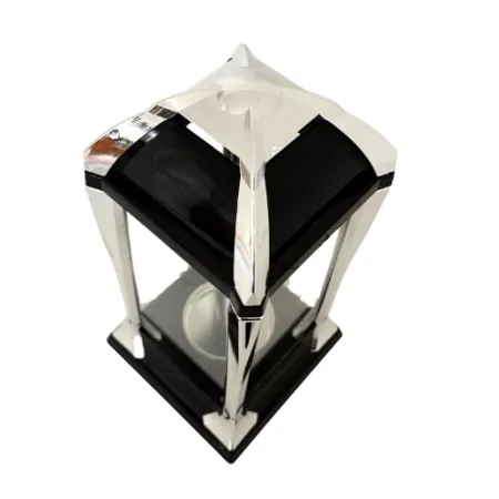 2185-znicz kapliczka srebrna przezroczysta góra 1 sztuka