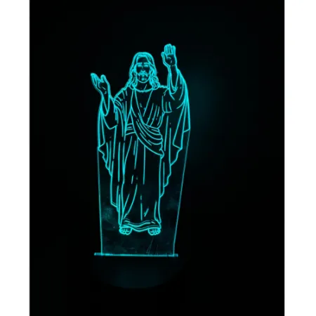 517-znicz led Jezus błękitny przód 1 sztuka