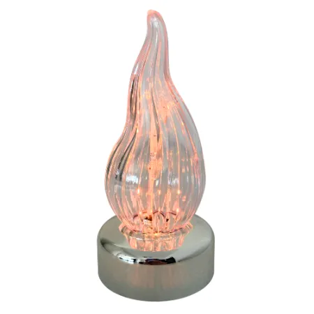 538-wkład elektryczny srebrny płomyk zapalony 1 sztuka