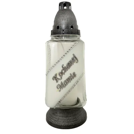 157-znicz srebrny z napisem Kochanej mamie przód 1 sztuka