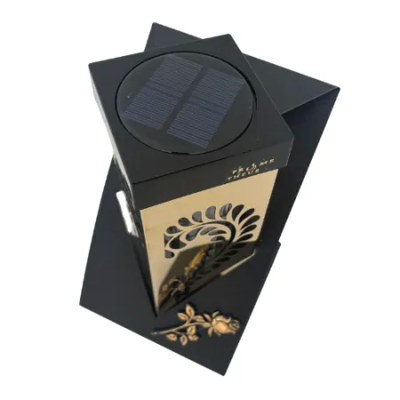 2379-znicz solarny anielski płomień złoty od góry 1 sztuka