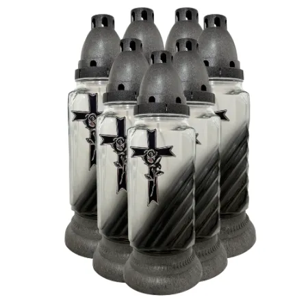 109-znicz srebrny z krzyżem opakowanie