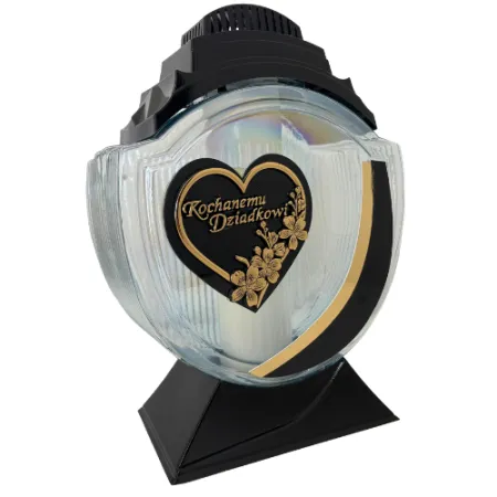 2069-znicz czarny z napisem Kochanemu Dziadkowi prawa strona 1 sztuka