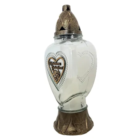 177-znicz złote serce z napisem Kochanemu Dziadkowi lewy bok 1 sztuka