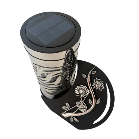 2379-znicz solarny florencja srebrny z bliska 1 sztuka