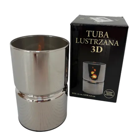 556-świeca led lustrzana 3D opakowanie 1 sztuka