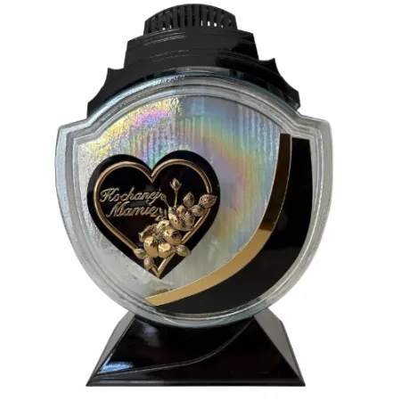 2069-znicz czarny z napisem Kochanej Mamie przód 1 sztuka