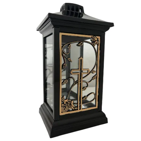 2175-znicz kapliczka złota z krzyżem 1