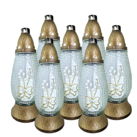 918-znicz szklany jajko złote opakowanie