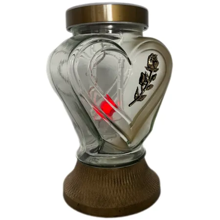 ZNICZ SOLARNY SERCE Z RÓŻĄ - 255 ( 1 szt. )