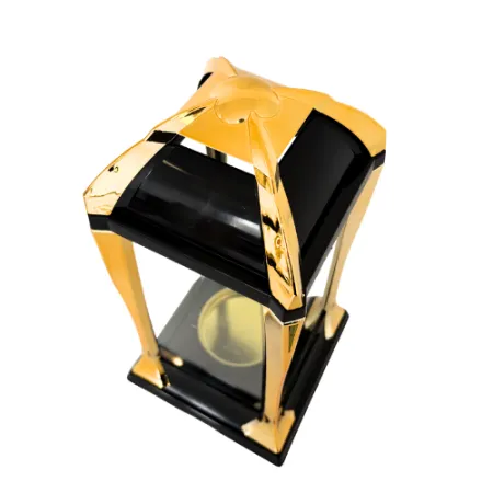 2185-znicz kapliczka złota przezroczysta z góry 1 sztuka