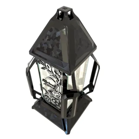 2271-kapliczka czarna ze srebrnym napisem Kochanej mamie od góry 1 sztuka