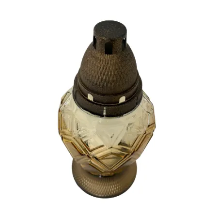 009-znicz przezroczysty złoty od góry 1 sztuka