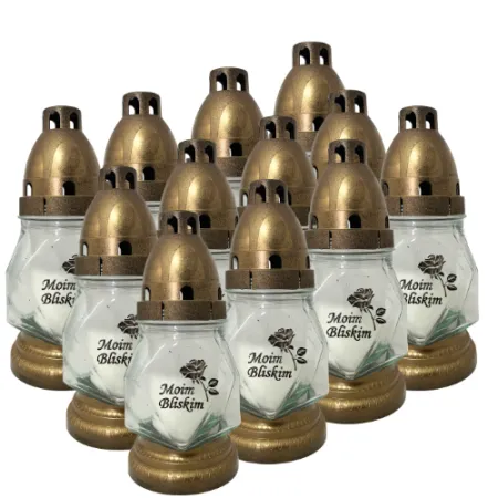 016-mały znicz złoty z napisem Moim bliskim opakowanie