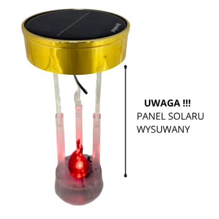 2366-panel solaru czarny z czerwonym światełkiem wysunięty 1 sztuka