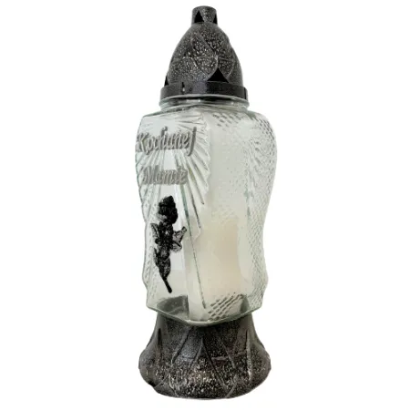 221-znicz ze z srebrnym napisem Kochanej mamie lewy bok 1 sztuka